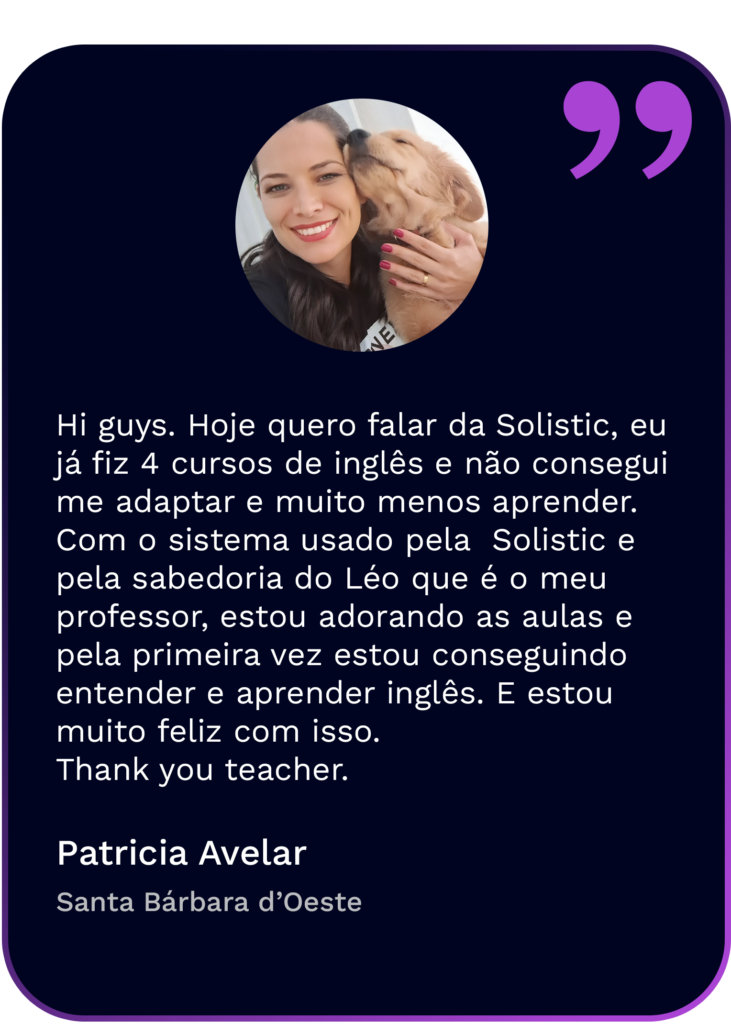 Depoimento de Patricia Avelar